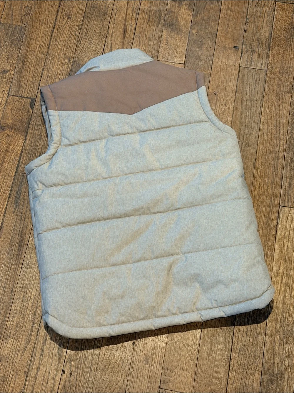 Cody James Youth Boys’ Light Brown Puffer Vest with Brown Yoke (Size YM)